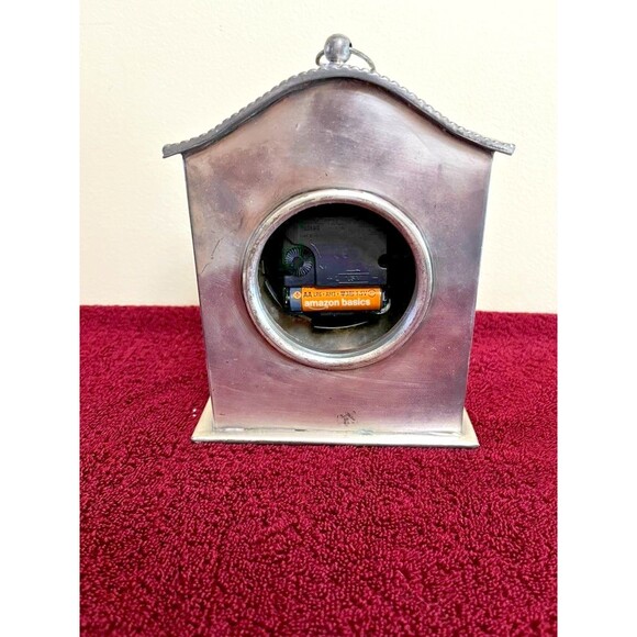 Vintage 7" Market Bazaar Polished Steel Table Clock - Picture 3 of 4